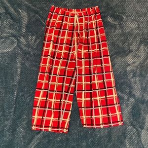 Red plaid pajamas